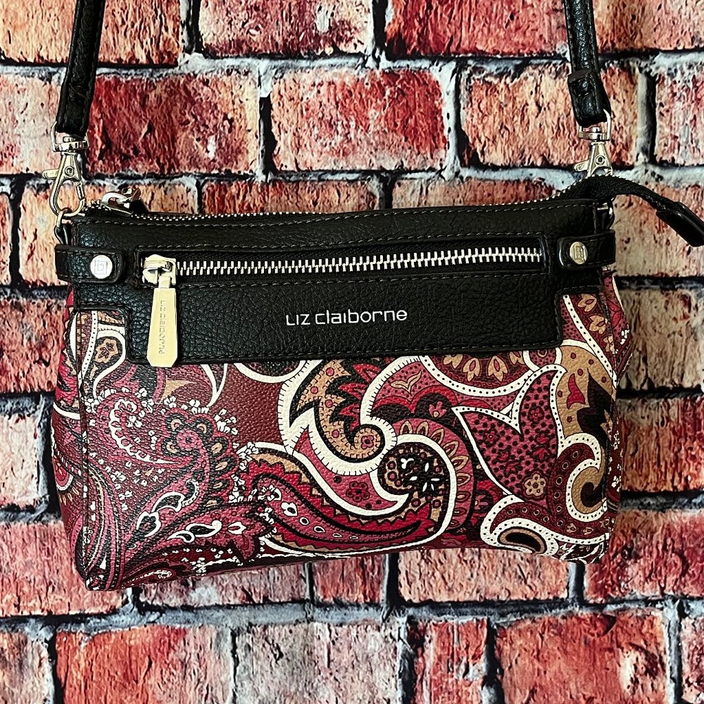 EUC Liz Claiborne Paisley Crossbody Bag